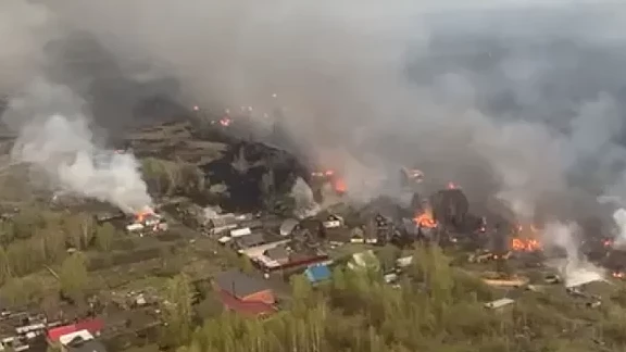 Риддердегі өрт. 35 үй жанып кеткен, өртке күдікті делінген адам ұсталды