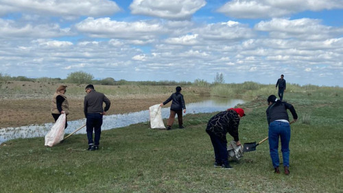 Абай облысының тұрғындары Шаған өзенінің жағалауын жинады