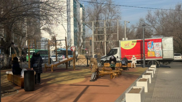 Қонаевта жабайы сауда орнына сквер салынды 