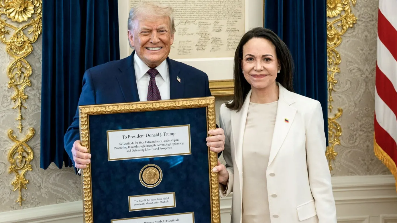 Венесуэла оппозициясының көшбасшысы Нобель медалін Трампқа табыстады